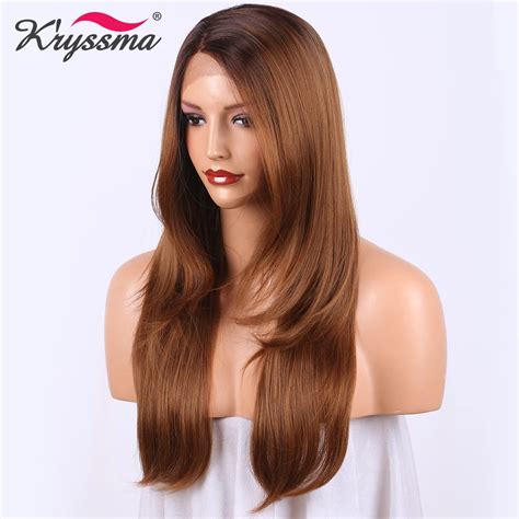 light brown wig long|long brown wigs synthetic.